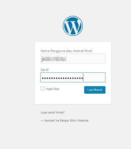 login admin wordpress